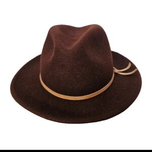 NEW Yellow 108 Eastwood Fedora Hat Men's Large Brown 100% Wool Felt Made in USA